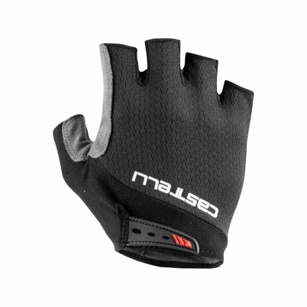 Castelli Mens Entrata V Fingerless Cycling Gloves / Light Black